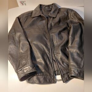 Roundtree & Yorke Black Leather Jacket